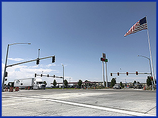 A four-way traffic light on US Highway 93 at Crossroads Point makes our location even more convenient for businesses and their customers.