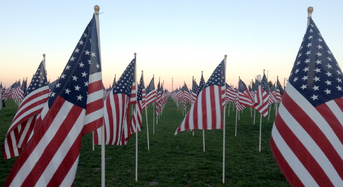 2017 Patriot Day Flag Memorial Display at Crossroads Point
