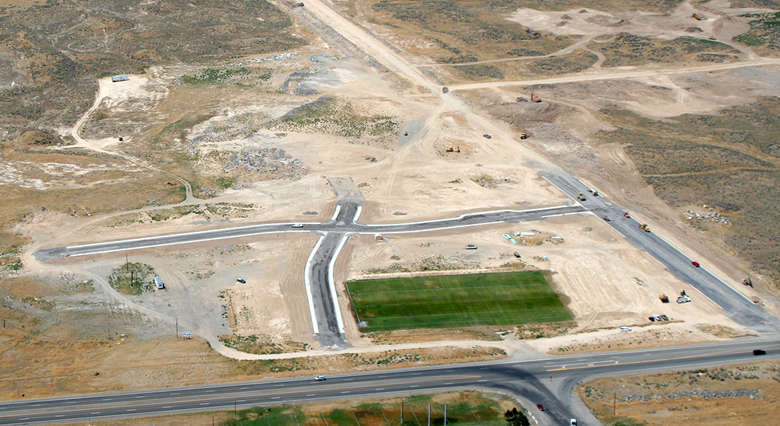 Aerial photo of Crossroads Point at 2006 ribbon cutting