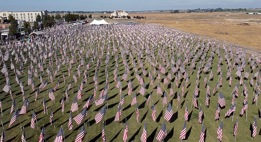 2025 Patriot Day Flag Memorial will take place at Crossroads Point September 9-15