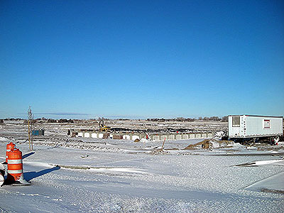 Winter Construction at Crossroads Point Business Center