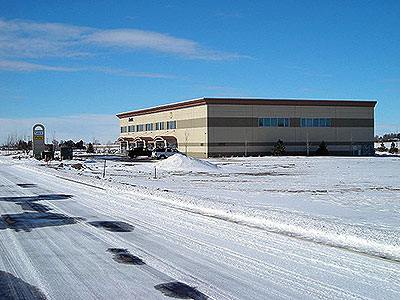 Fastenal and Pella Windows at Crossroads Point Business Center in Winter