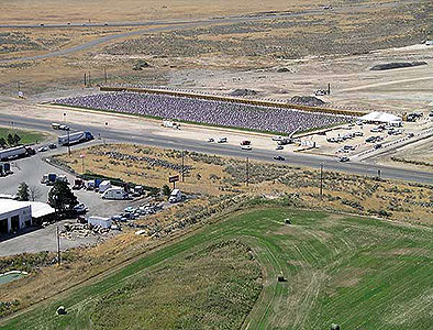 Aerial photo of Patriot Day Healing Field at Crossroads Point Business Center